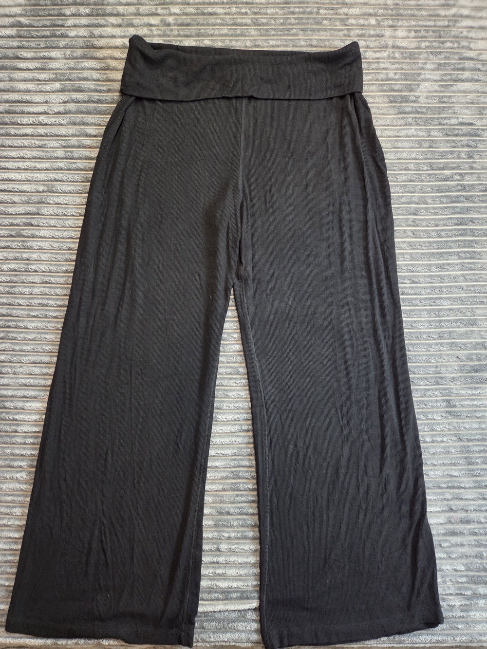 wild fable Black Wide-Leg Fold-Over Waist Pants